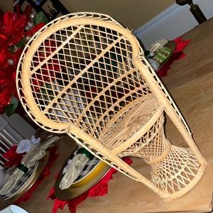 Vtg Peacock Chair Mini Plant Stand Boho Home Decor